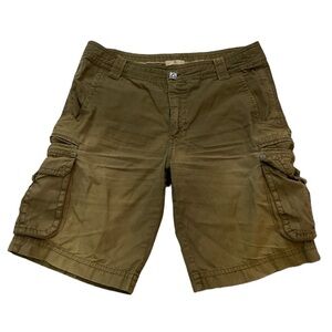 Ascend Men’s Hiking Climbing Cargo Shorts Size 44 Tan Pockets Closing Zip/Button